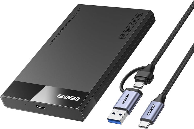 Benfei 2.5 Inch SATA to USB Tool Free External Hard Drive Enclosure (6Gbps, Optimized for SSD, Support UASP SATA III) - Image 1